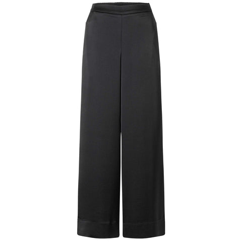 Mac Broek Coralie Satin Zwart, tall kleding voor lange vrouwen