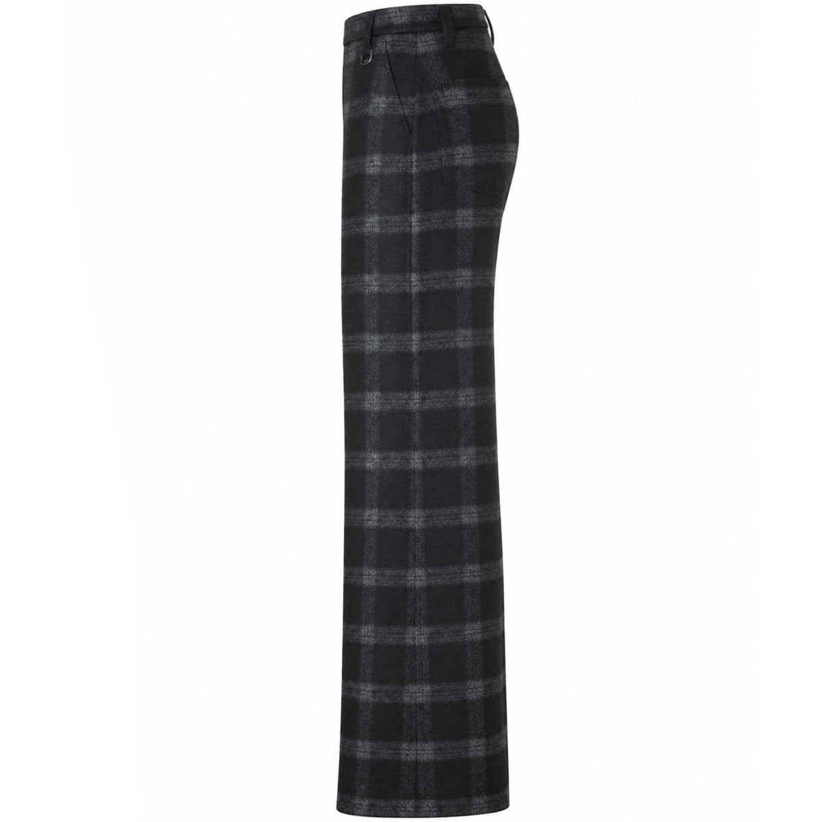 Mac Broek Palazzo Night Grey Check | Tall