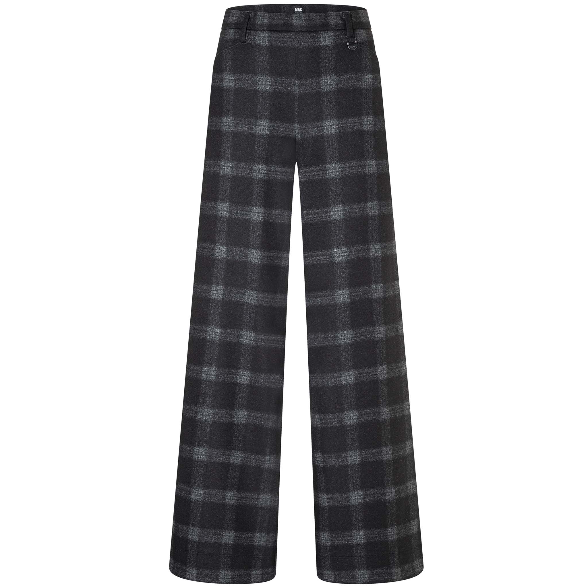 Mac Broek Palazzo Night Grey Check | Tall