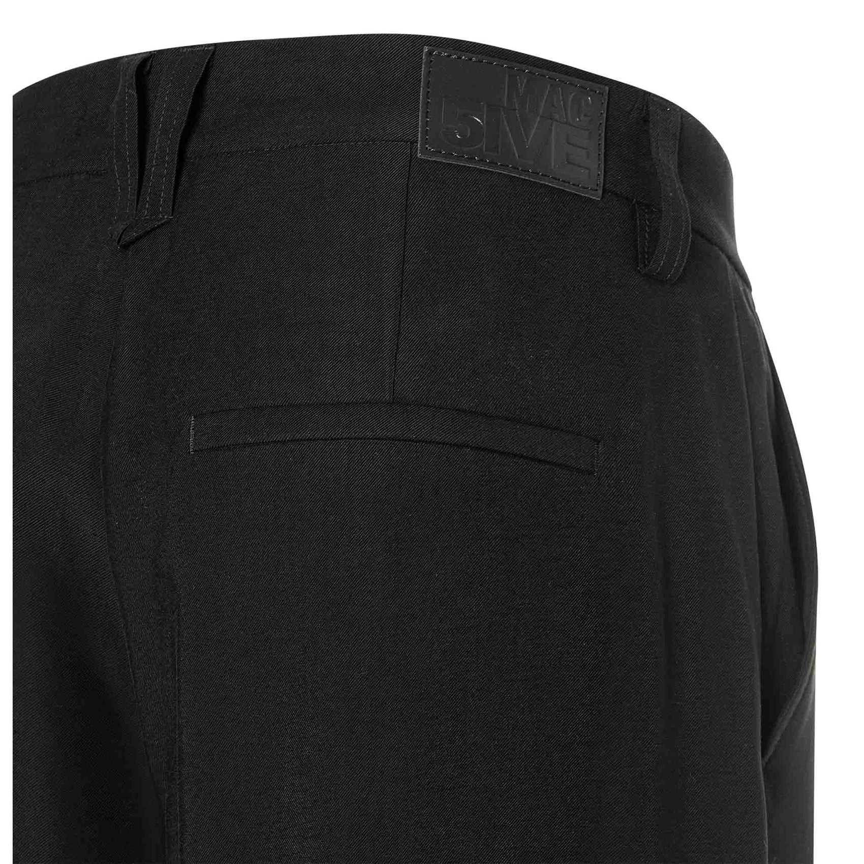 Mac Broek Wide Black, tall kleding voor lange dames, achteraanzicht