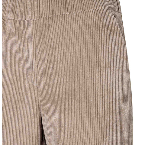 Mac Broek Chiara Oxide Brown Rib, tall kleding voor lange vrouwen, vooraanzicht