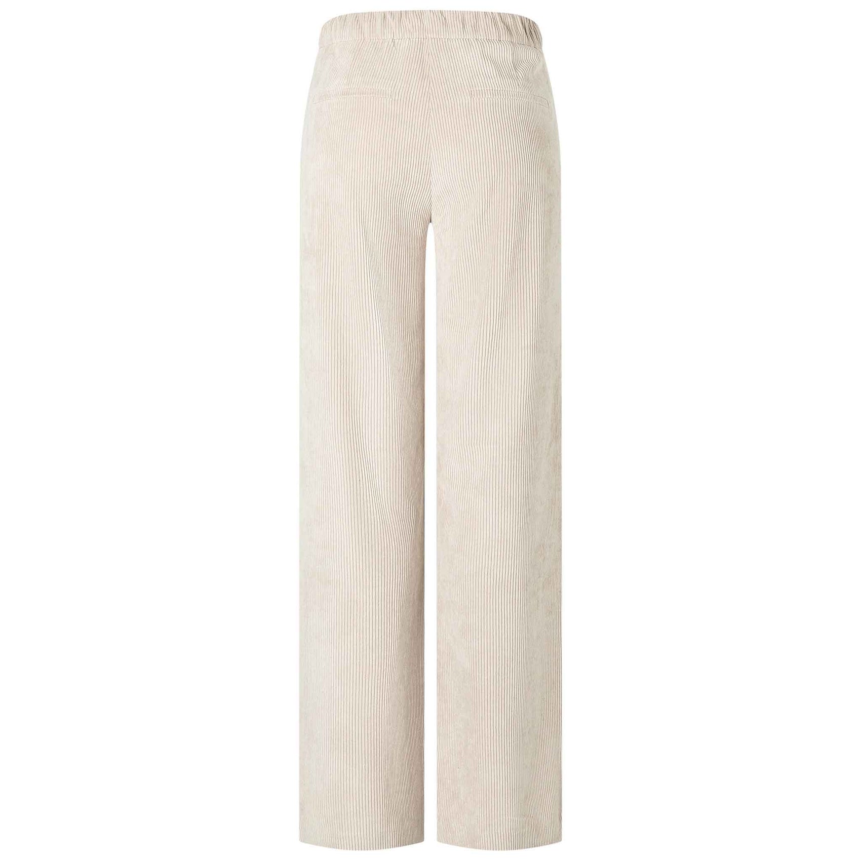 Mac Broek Chiara Sand Beige Rib, tall kleding voor lange dames, achteraanzicht