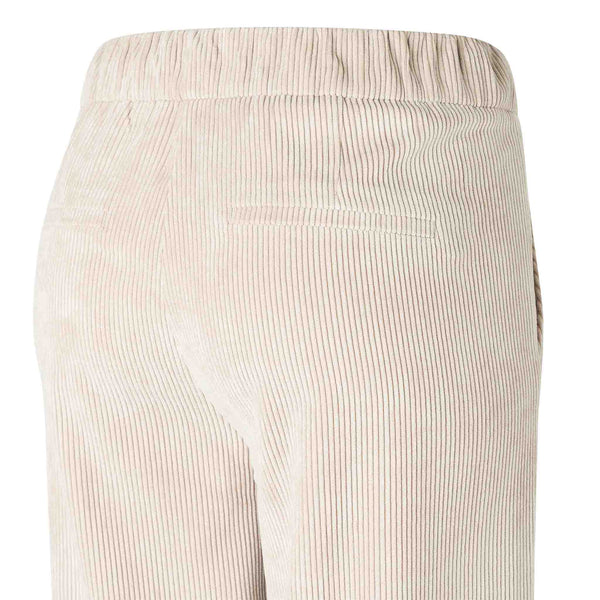 Mac Broek Chiara Sand Beige Rib, tall kleding voor lange dames, achteraanzicht