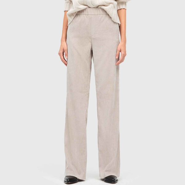 Mac Broek Chiara Sand Beige Rib, tall kleding voor lange vrouwen
