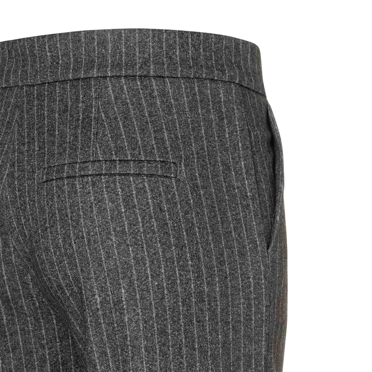 Mac Broek Chiara Smart Dark Shadow Stripe, tall kleding voor lange dames, achteraanzicht