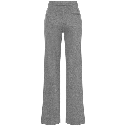 Mac Broek Chiara Smart Metal Grey, tall kleding voor lange dames, achteraanzicht