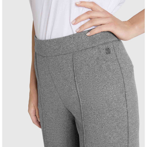 Mac Broek Chiara Smart Metal Grey, tall kleding voor lange vrouwen, vooraanzicht