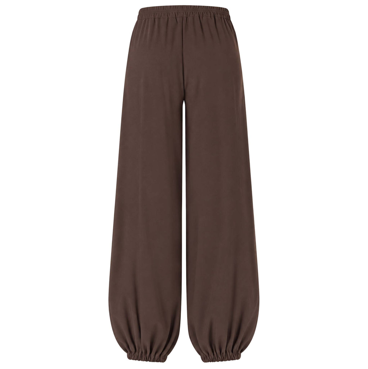Tall Mac Broek Coralie Floating Crepe Balloon Trufflebrown | achterzijde