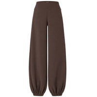 Tall Mac Broek Coralie Floating Crepe Balloon Trufflebrown | voorzijde