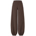 Tall Mac Broek Coralie Floating Crepe Balloon Trufflebrown | voorzijde