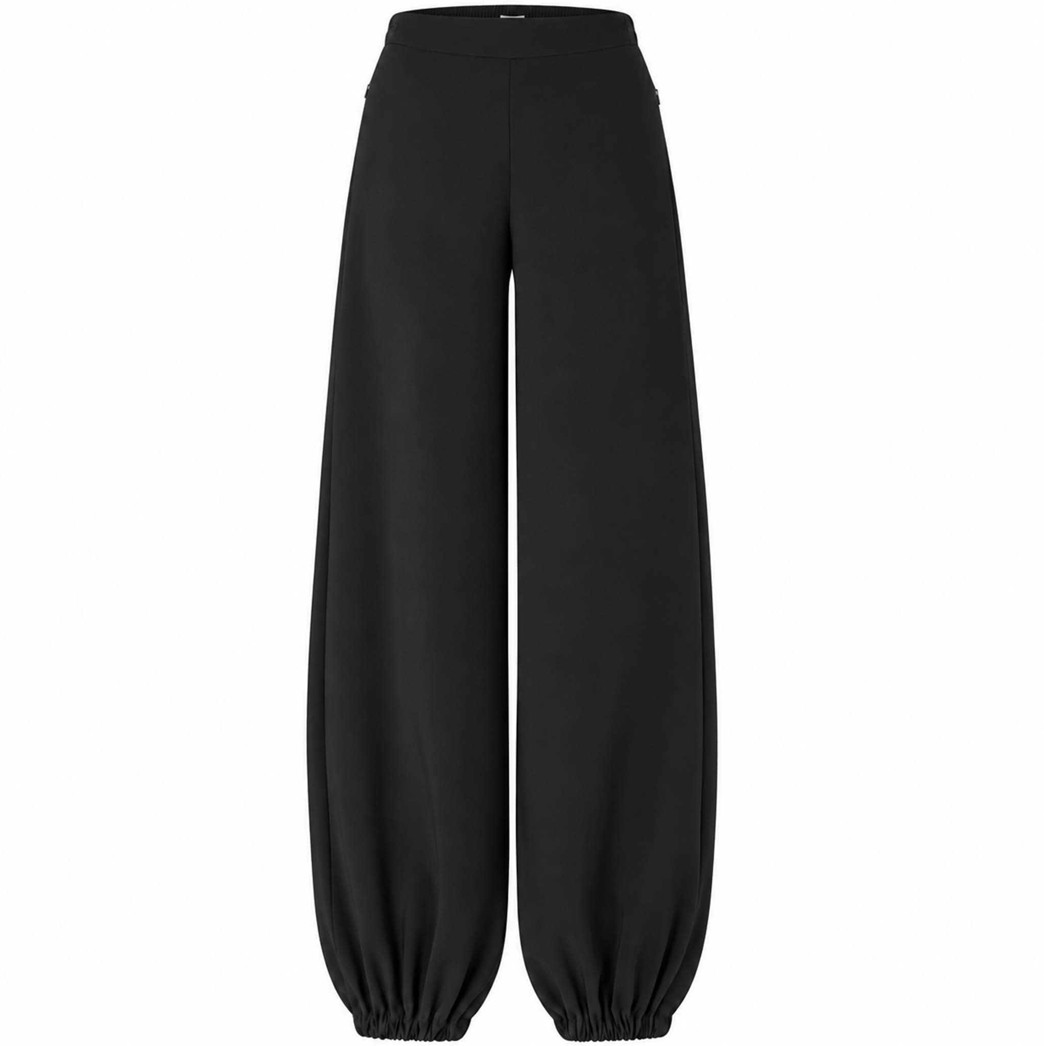 Tall MAc broek Corolie Balloon Floating Crepe Zwart voorzijde