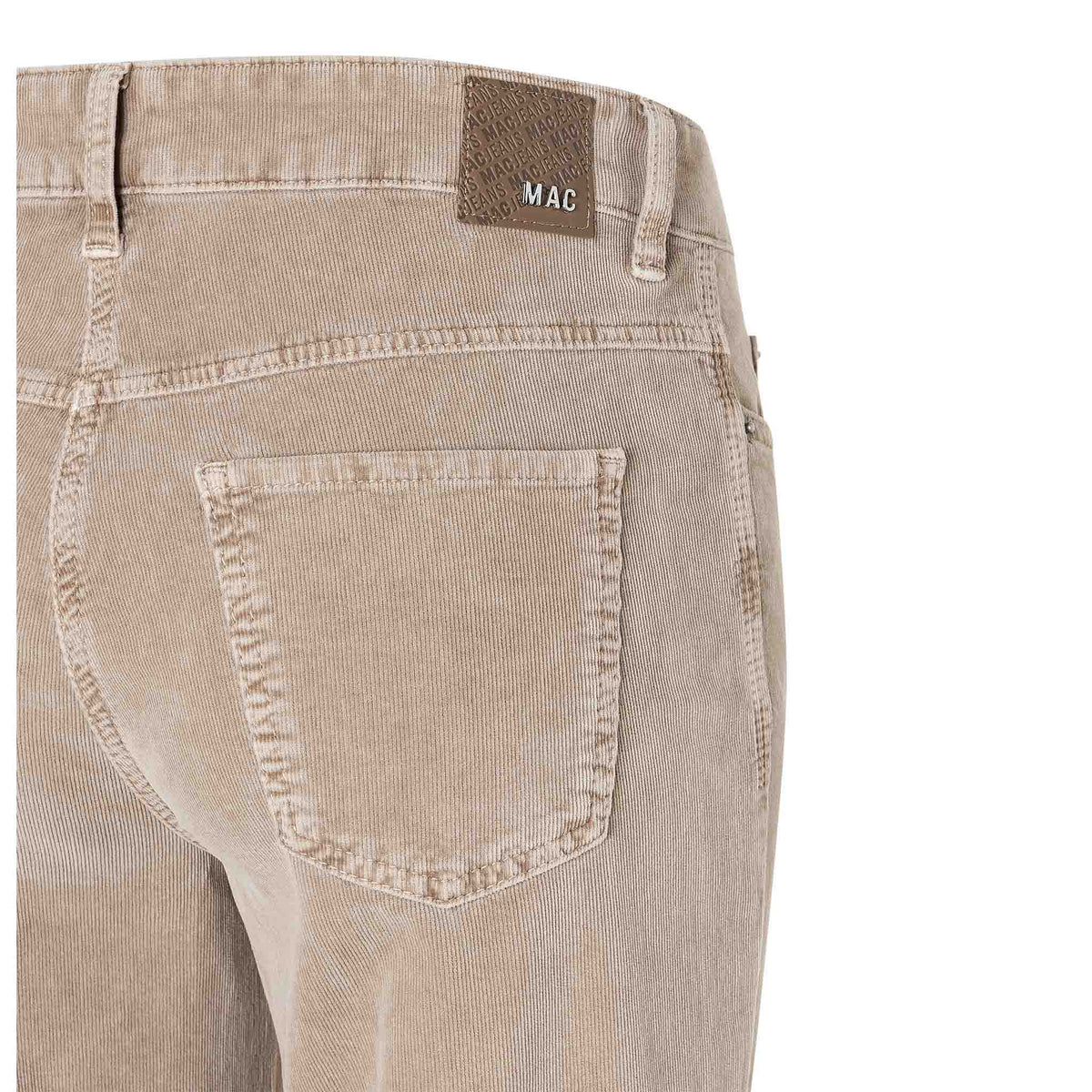 Mac Broek Wide Babycord Windspray Beige | Tall