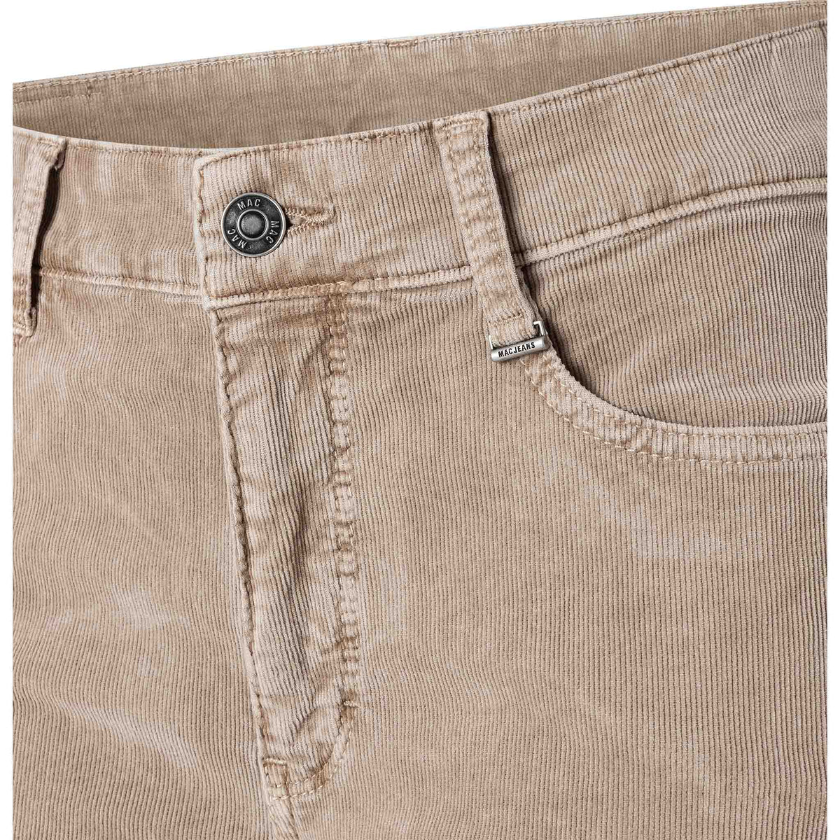 Mac Broek Wide Babycord Windspray Beige | Tall