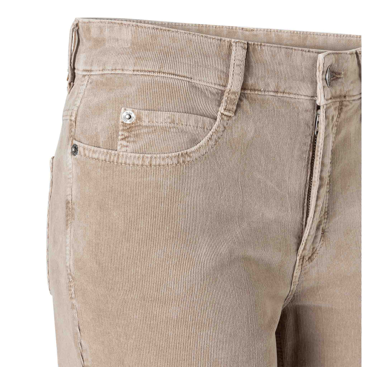 Mac Broek Wide Babycord Windspray Beige | Tall