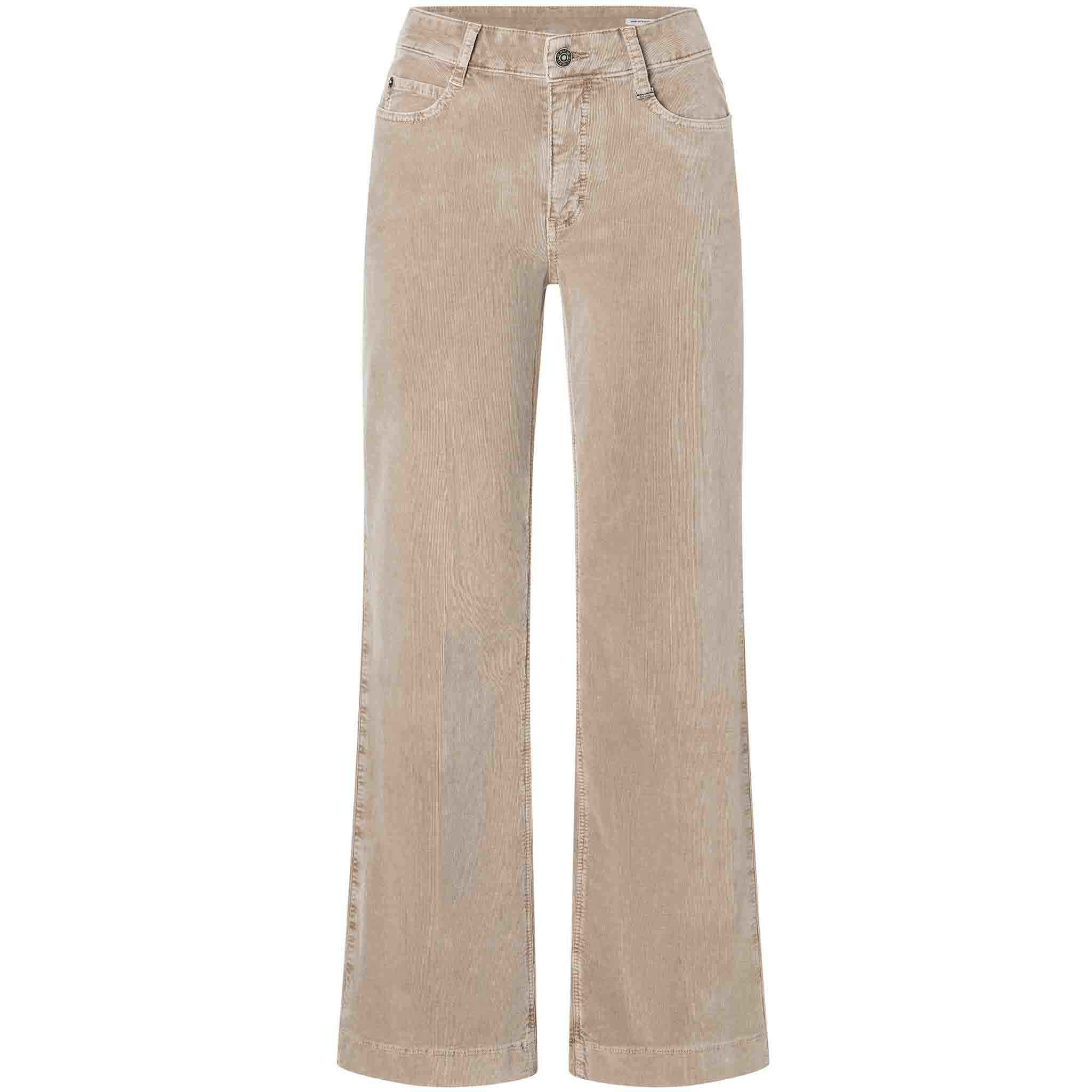 Mac Broek Wide Babycord Windspray Beige | Tall