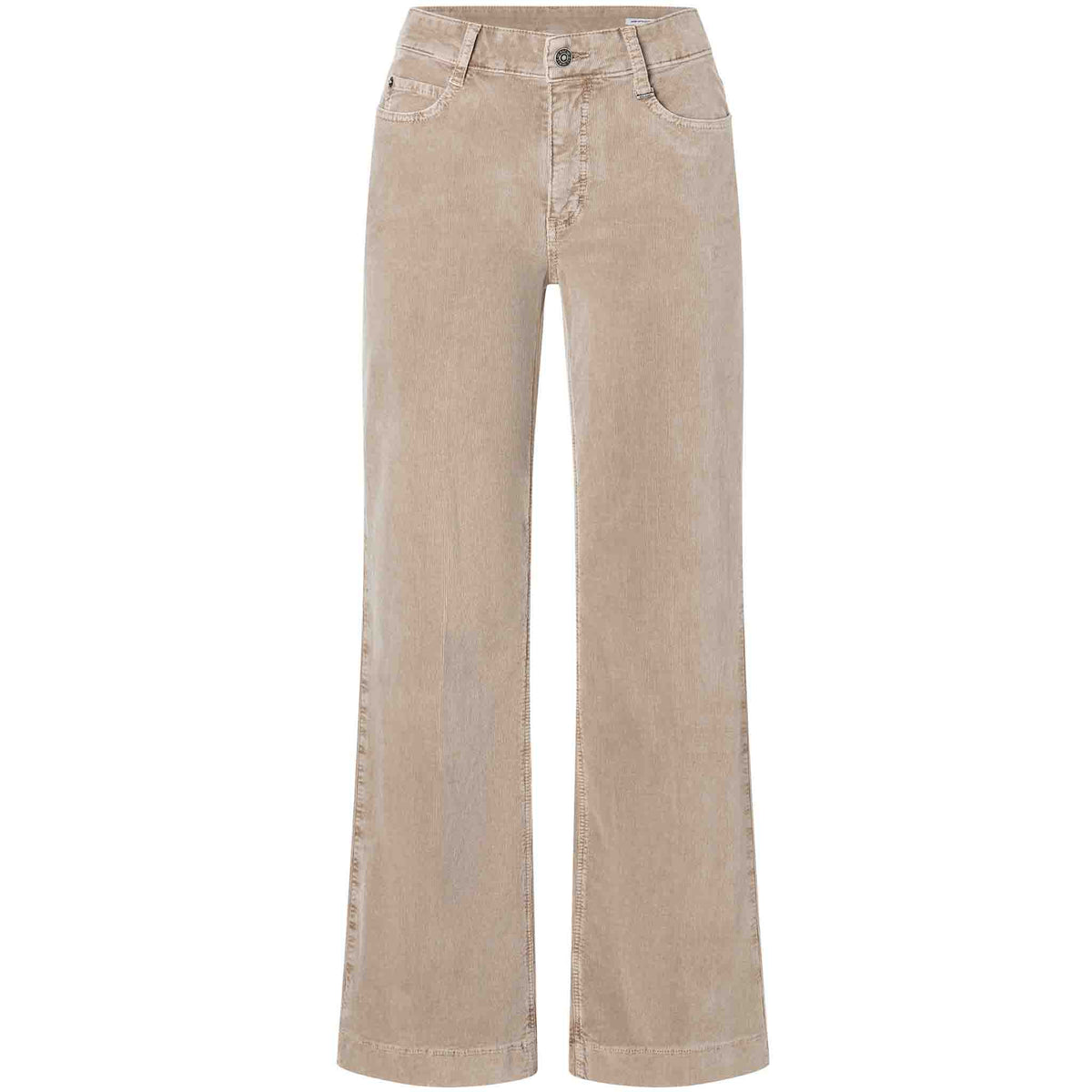 Mac Broek Wide Babycord Windspray Beige | Tall