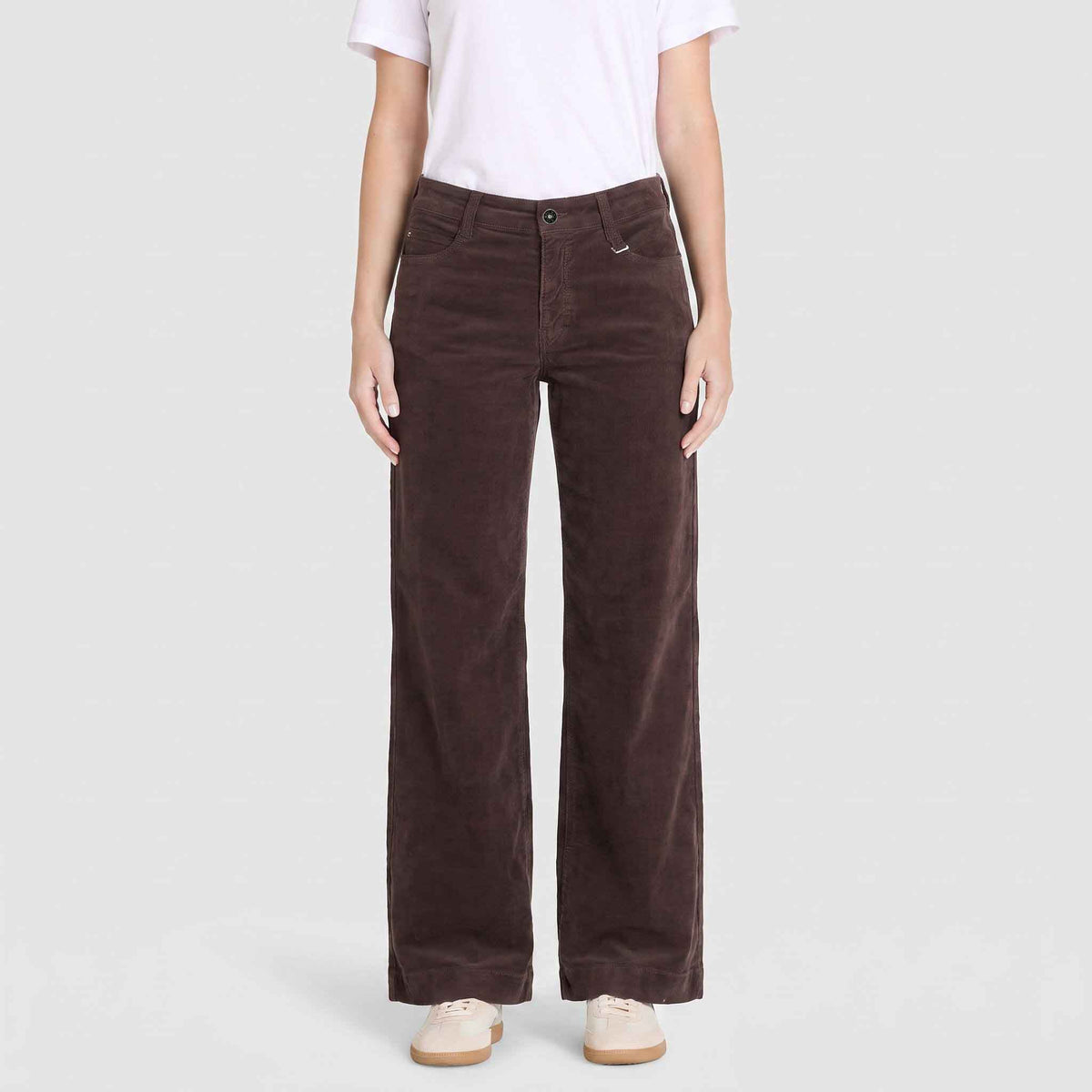 Mac Broek Wide Babycord Trufflebrown | Tall