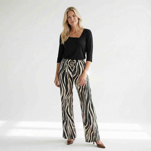 NED Broek Yura Bruin Zebra | Tall