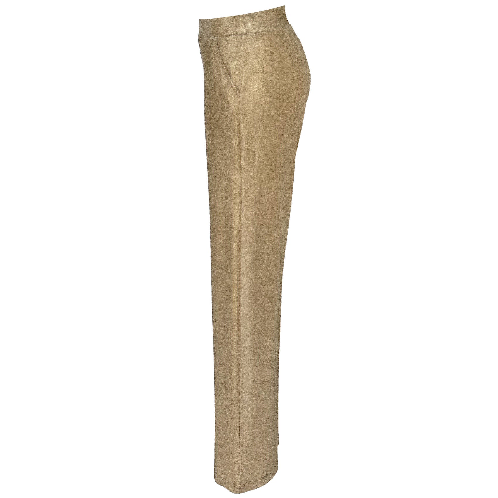 Only-M Broek Wijd Gold, kleding voor lange vrouwen, zijaanzicht