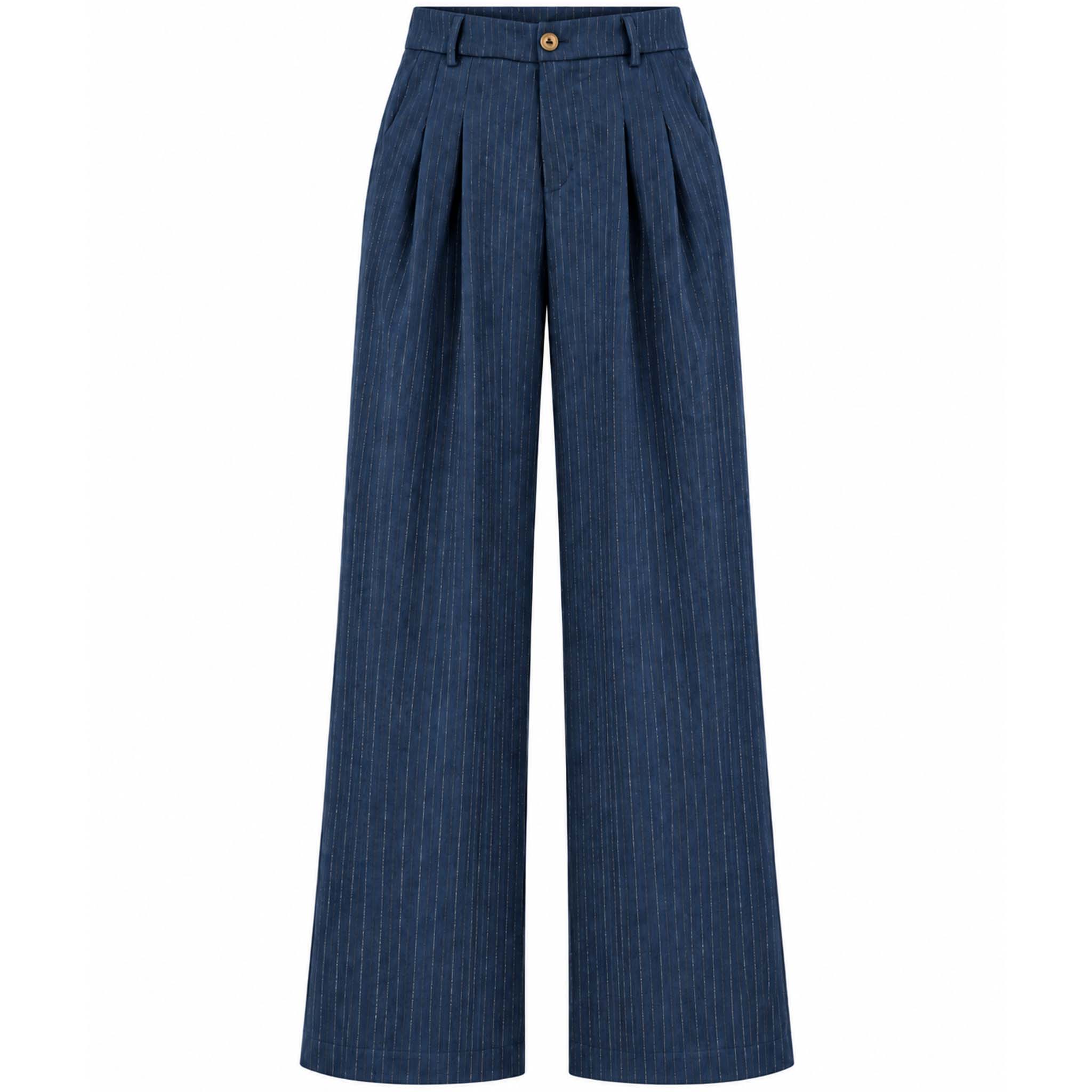 Only-M Broek Wijd Navy Stripes | Tall