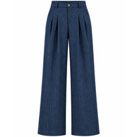 Only-M Broek Wijd Navy Stripes | Tall