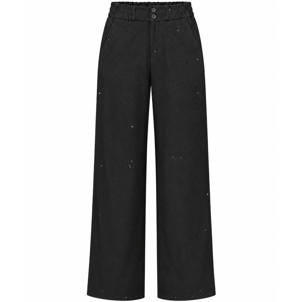 Only-M Broek Wijd Zwart Pailletten | Tall