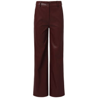 Smashed Lemon Broek Leatherlook Bordeaux | Tall