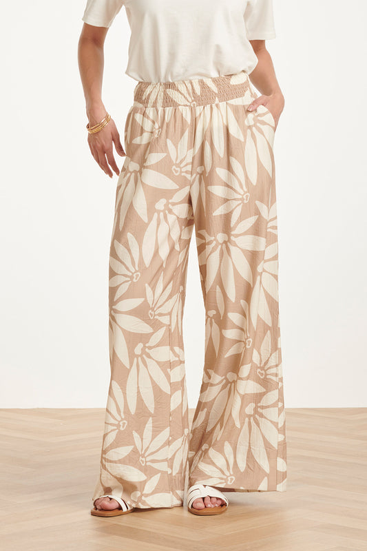 Smashed Lemon Broek Lichtbeige Offwhite | Tall
