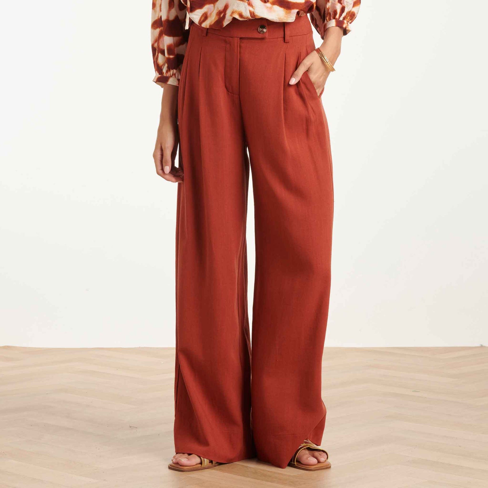 Smashed Lemon Broek Brique | Tall