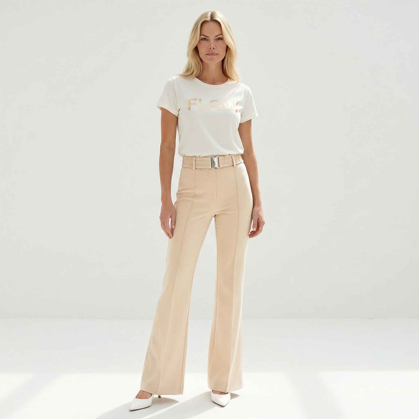 Maicazz Shirt Nonora Offwhite Gold | Tall