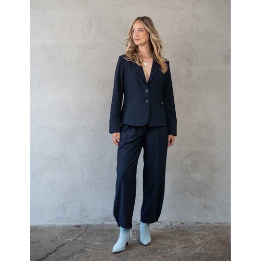 TQ Blazer Manja Textured Donkerblauw | Tall