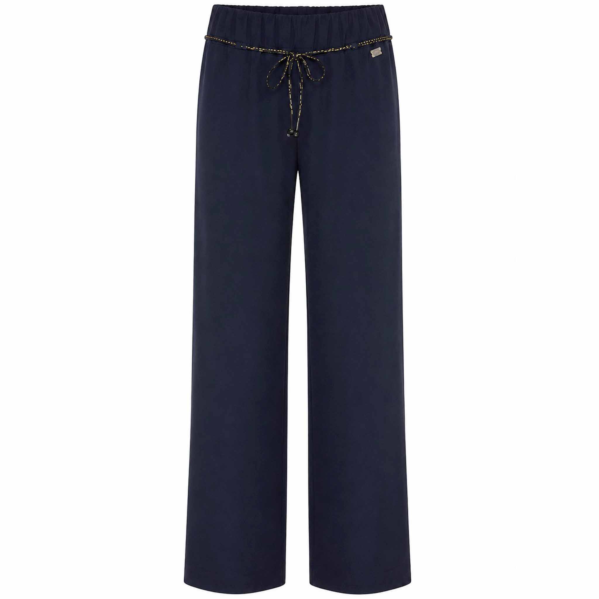 TQ Broek Romee Structured Donkerblauw met extra beenlengte – voorzijde – kleding voor lange vrouwen