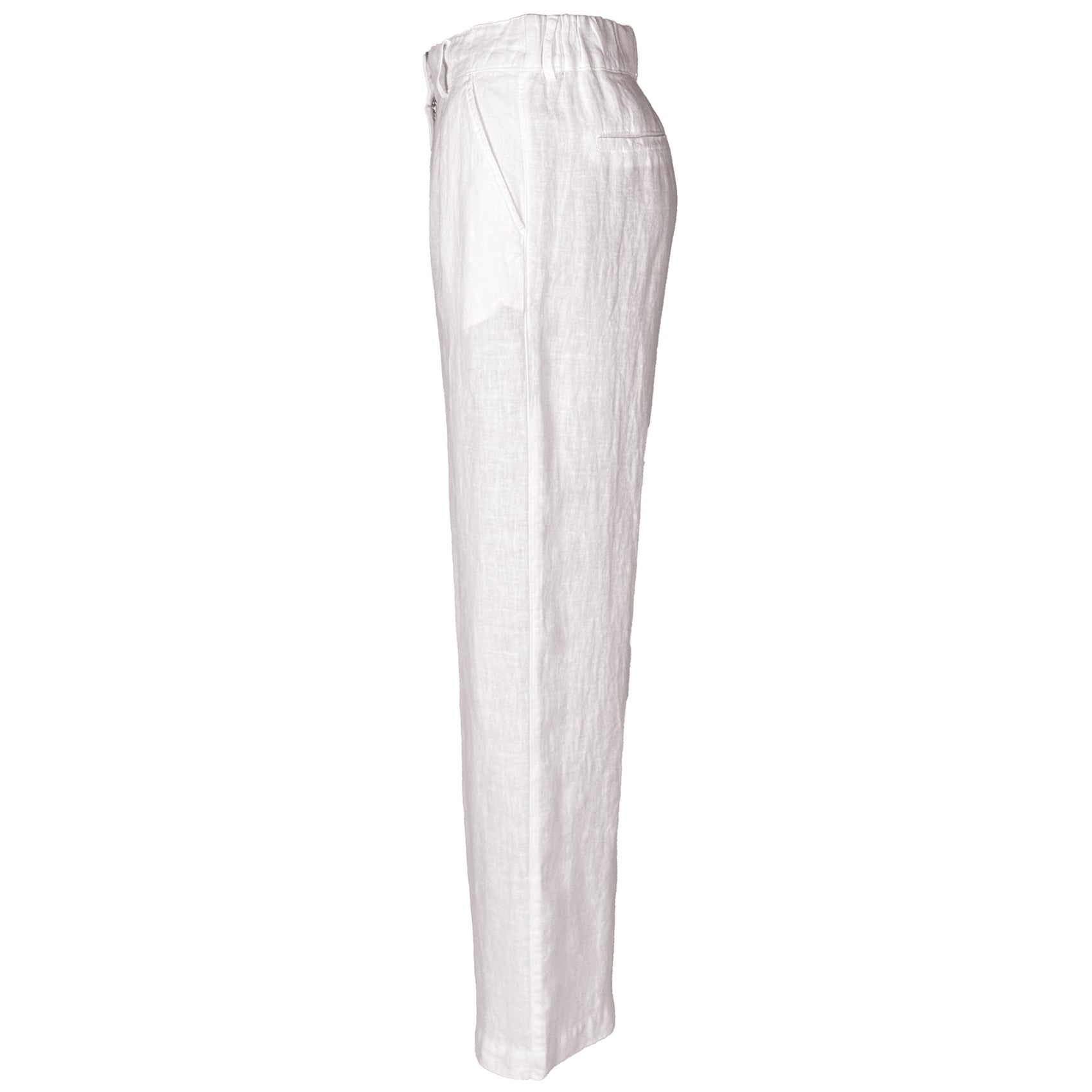 Bloomers Broek Mara Wit, kleding voor lange vrouwen, zijaanzicht
