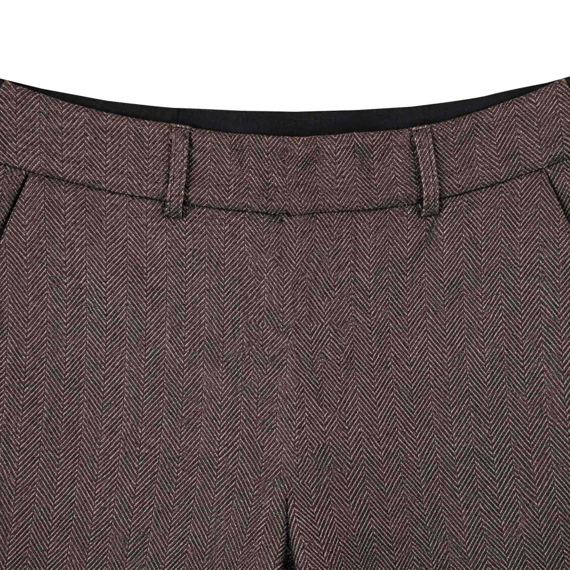 Wonderjeans Jenny Wide Herringbone met extra beenlengte – voorzijde – kleding voor lange vrouwen