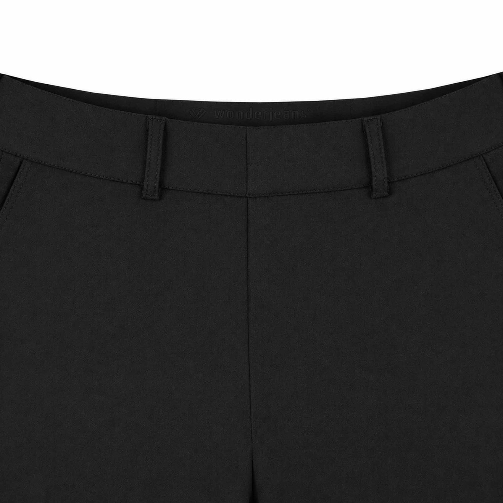 Wonderjeans Broek Jenny Wide Zwart | Tall