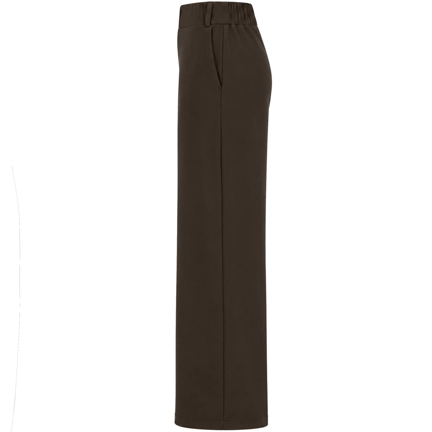 Only-M Broek Sporty Wijd Donkerbruin | Tall