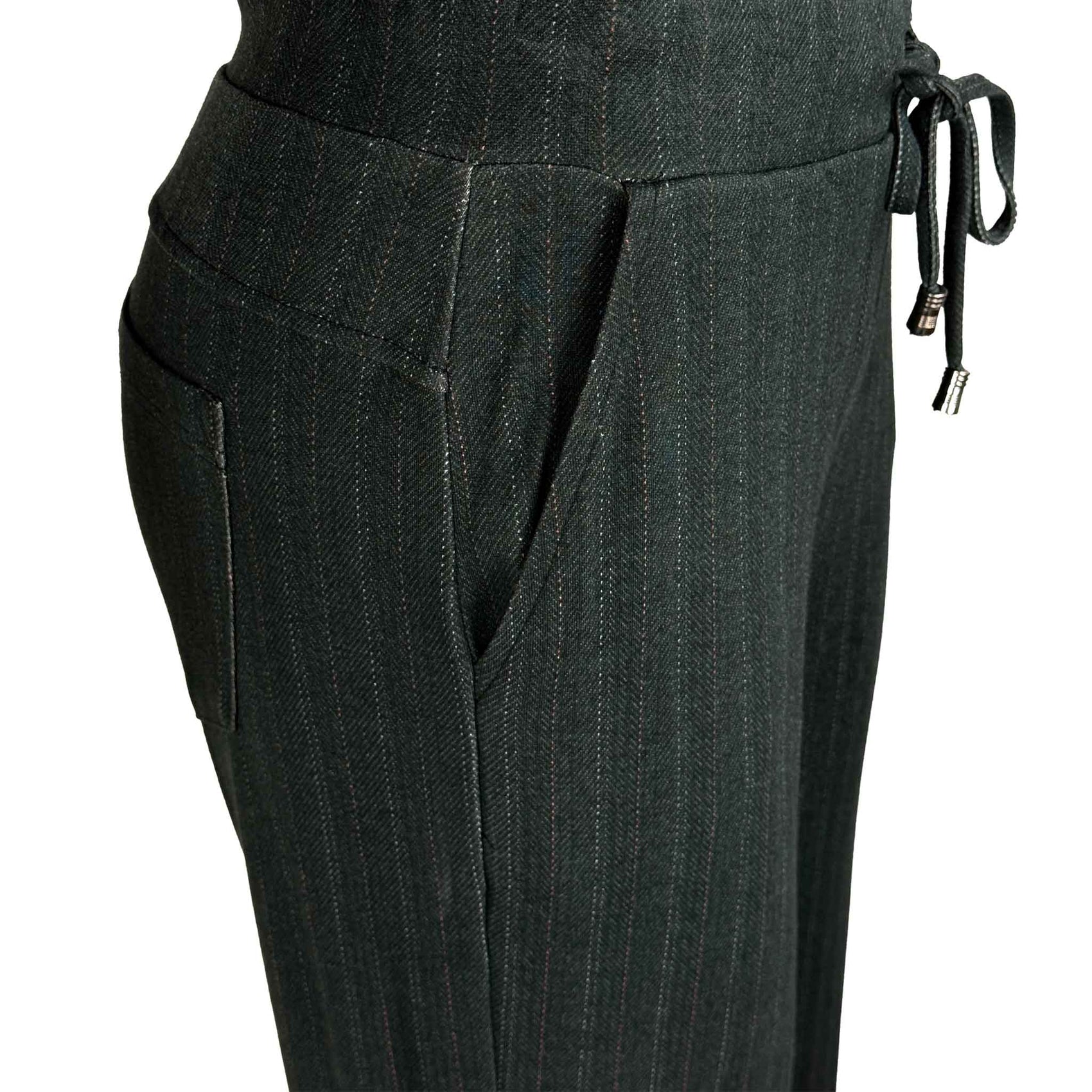 Only-M Broek Wijd Stripes, kleding voor lange vrouwen, zijaanzicht