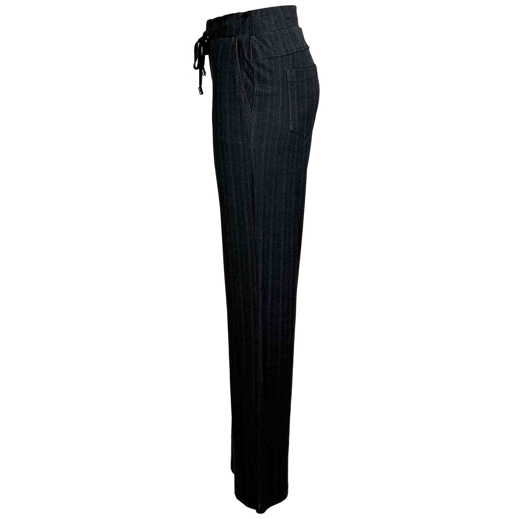 Only-M Broek Wijd Stripes, kleding voor lange vrouwen, zijaanzicht