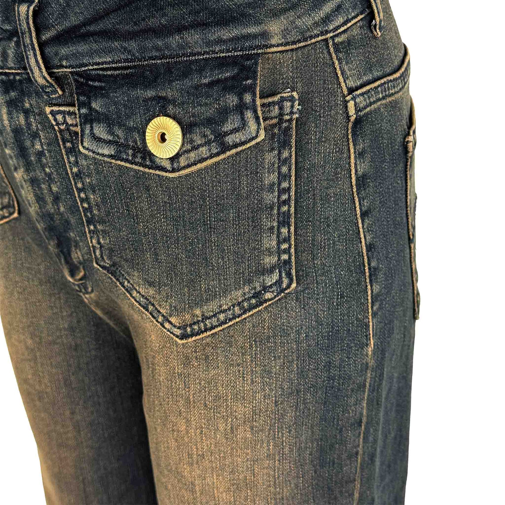 DNM Pure Bobby Choc Brown wash, tall kleding voor lange vrouwen, vooraanzicht