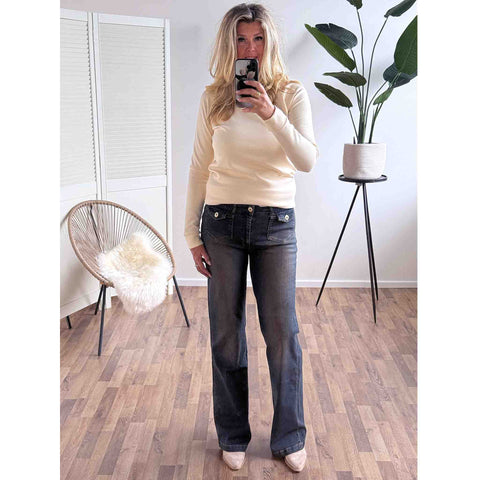DNM Pure Bobby Choc Brown wash, tall kleding voor lange vrouwen