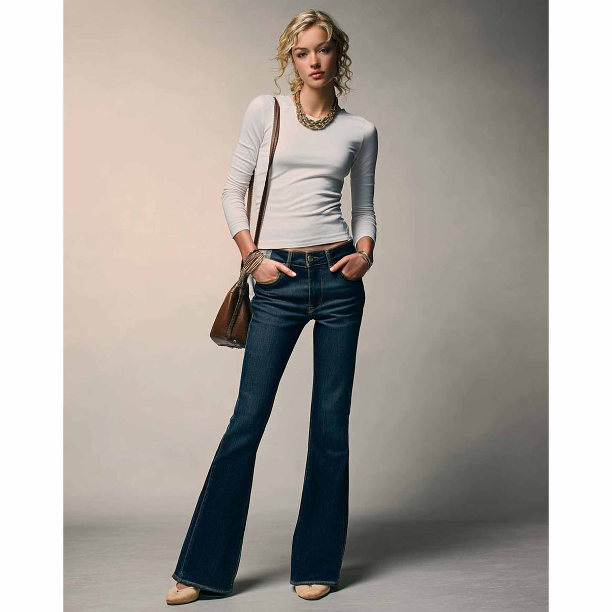 DNM Pure Bowie Vintage Blue, tall kleding voor lange vrouwen