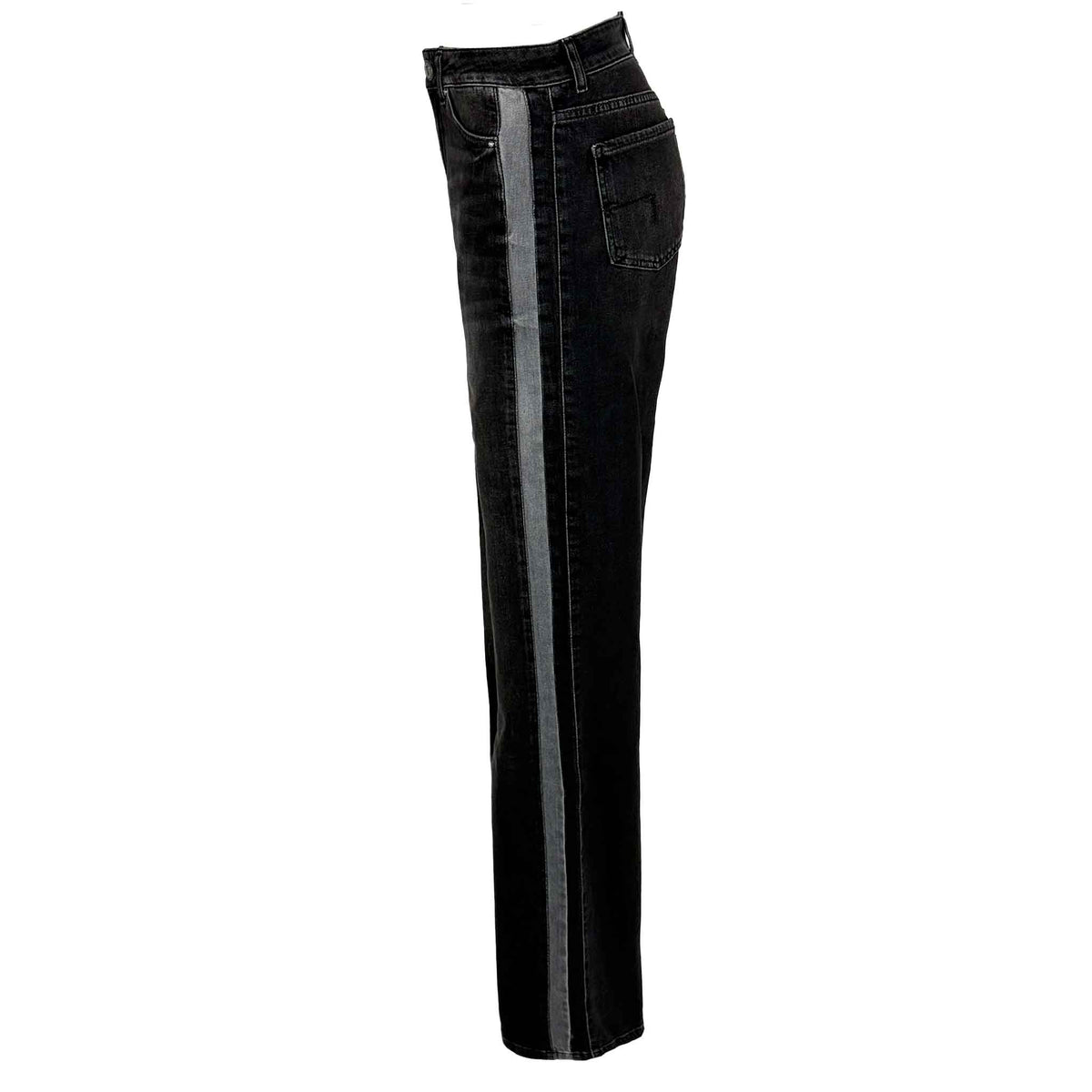 DNM Pure Cooper Black Stripe, kleding voor lange vrouwen, zijaanzicht