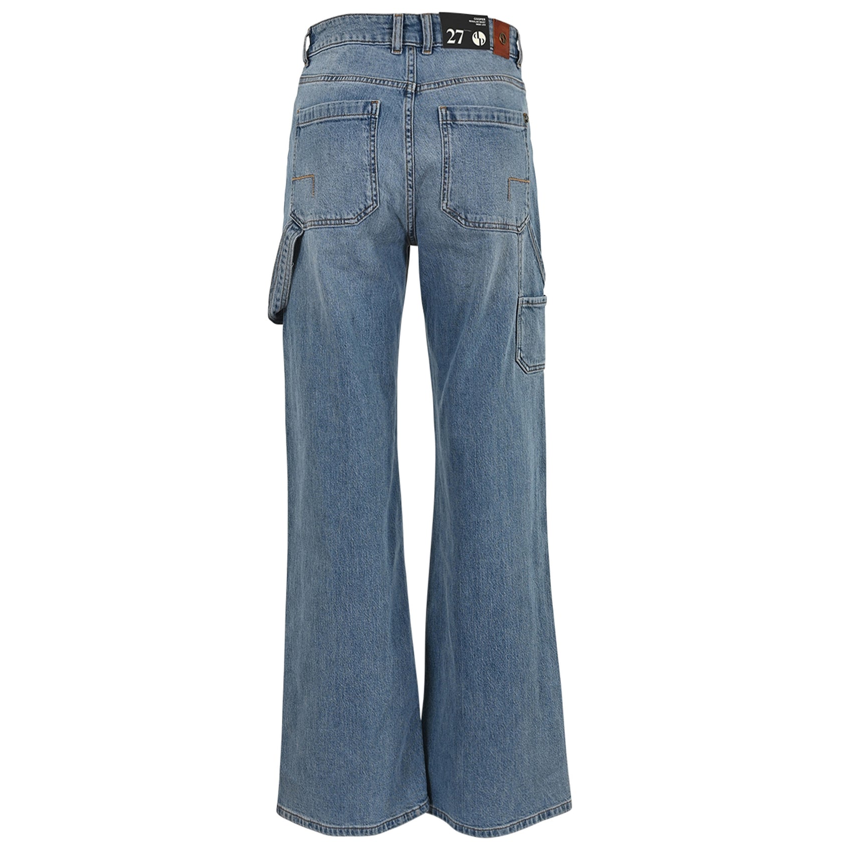 DNM Pure Cooper Worker Dirty Blue Marble, tall kleding voor lange dames, achteraanzicht