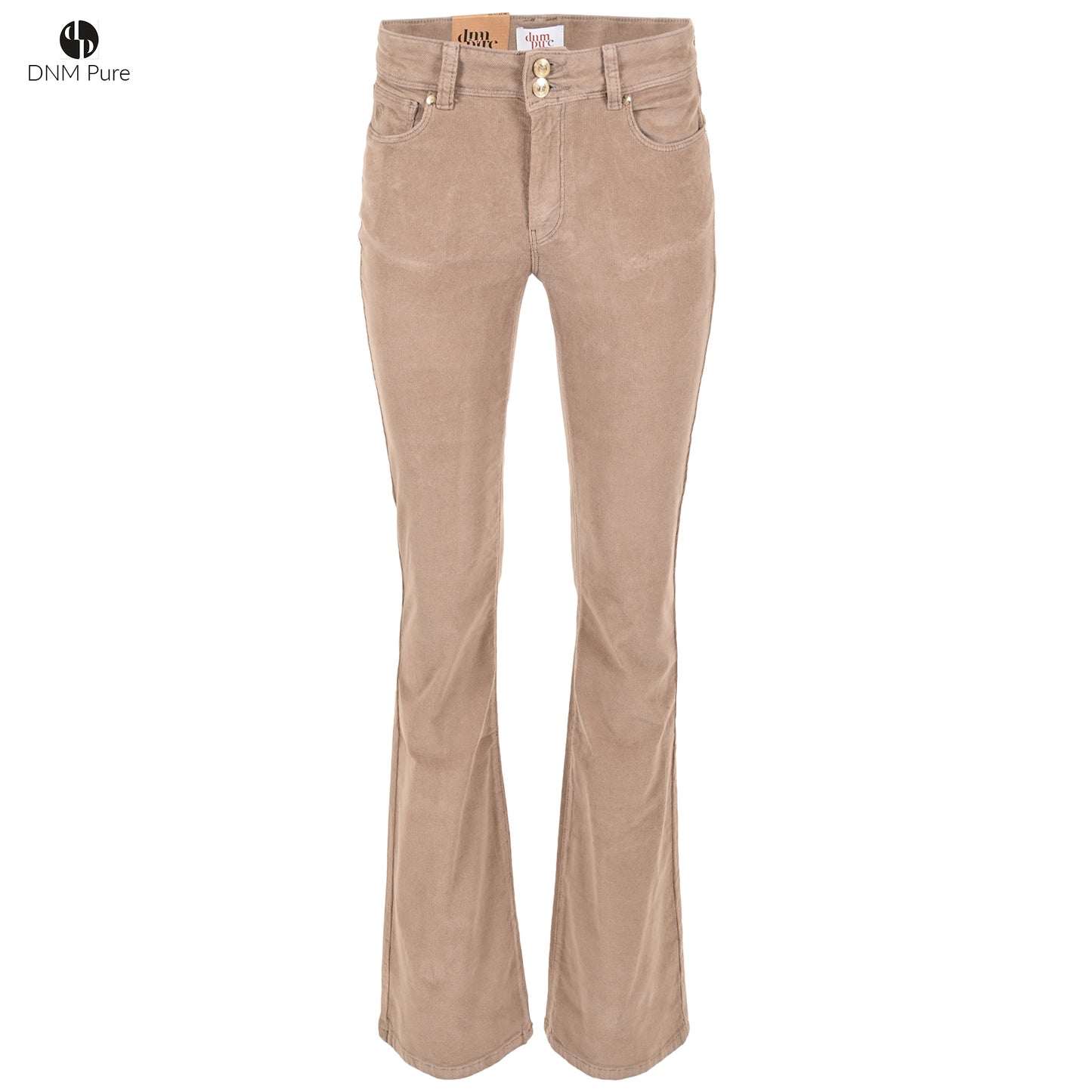 Tall DNM Pure Flynn Rib Taupe - tall women
