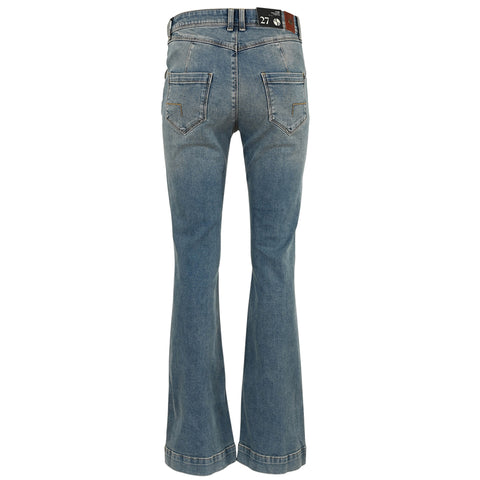 DNM Pure Flynn Western Lt Tinted Blue, tall kleding voor lange dames, achteraanzicht