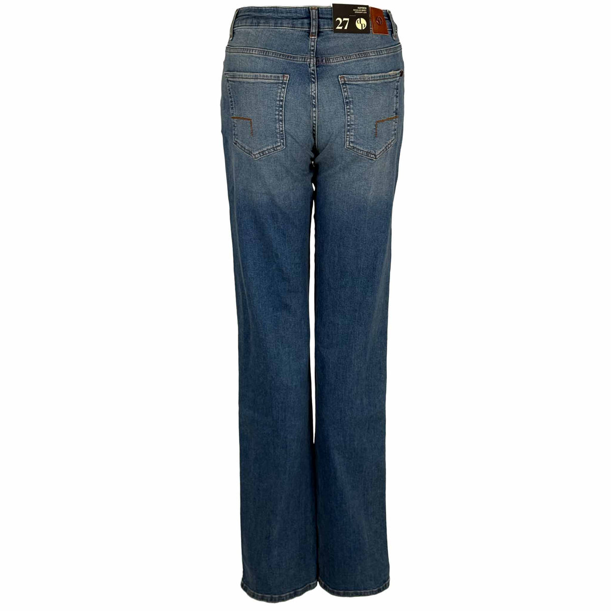 DNM Pure Hayden Muddy Blue, tall kleding voor lange dames, achteraanzicht