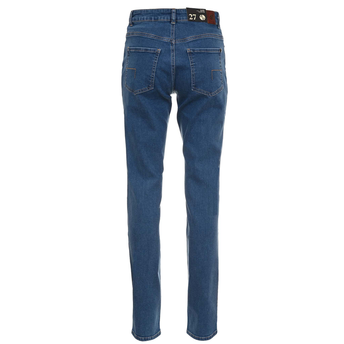 DNM Pure Oliver Bright Blue, tall kleding voor lange dames, achteraanzicht