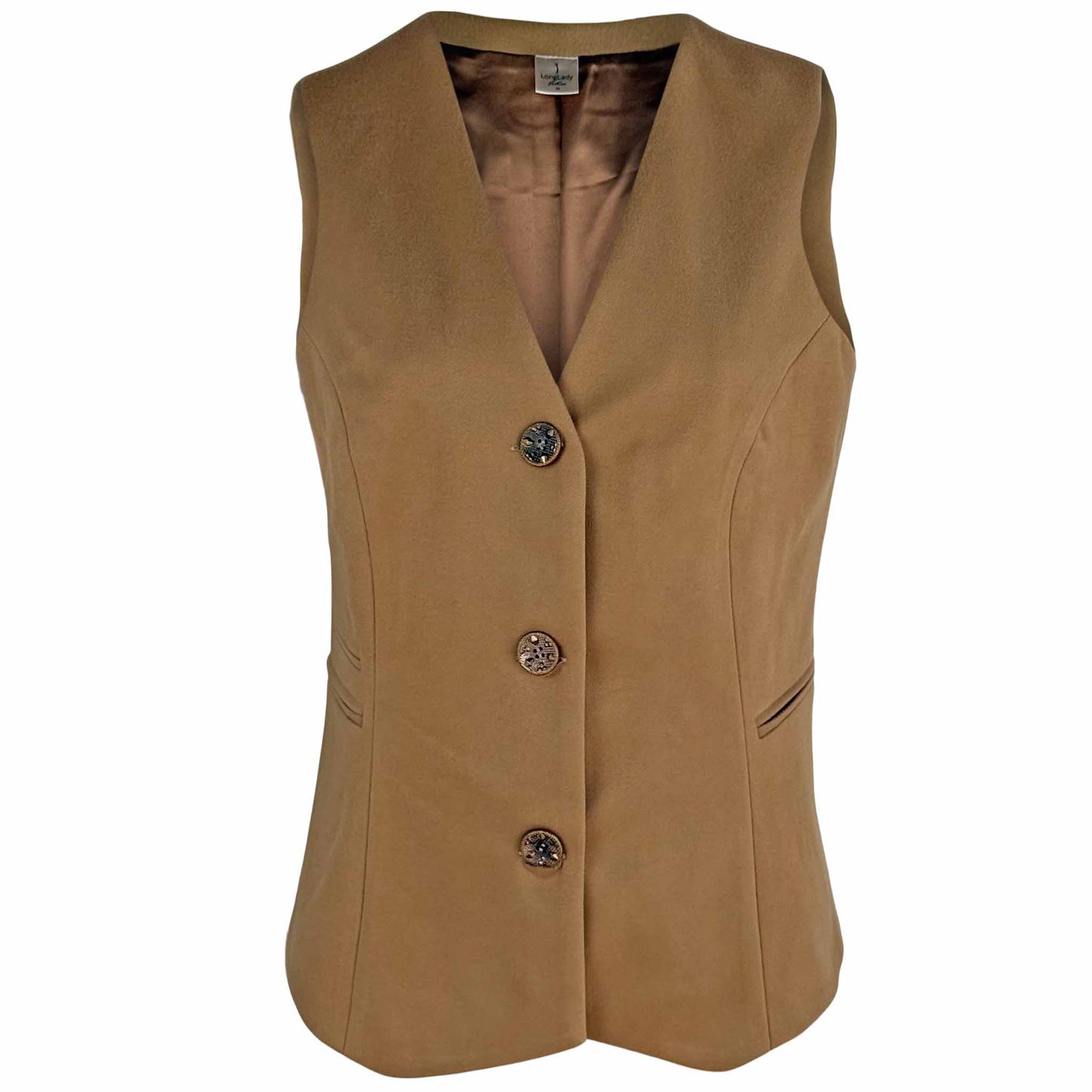 LongLady Gilet Gina Caramel | Tall