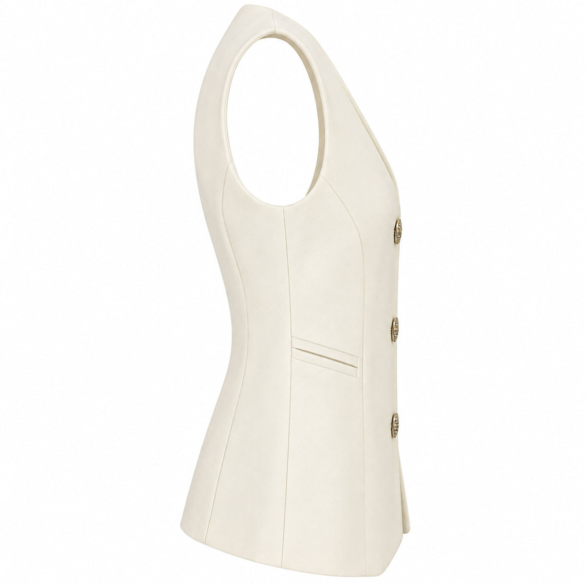 LongLady Weste Gina Offwhite | Tall