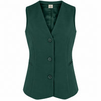LongLady Gilet Gina Petrol, tall kleding voor lange vrouwen voorzijde
